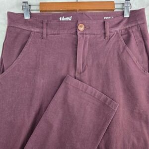 Mugsy Jeans Mens Ports Chinos Style K4PNPT Burgundy Size 31x32